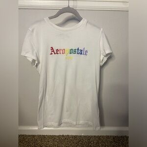Aeropostale, white graphic tee, Large women’s